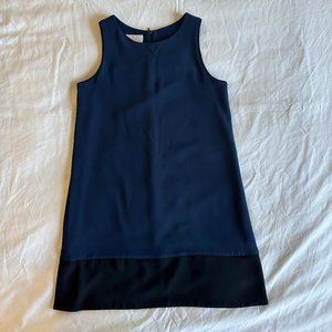 5226 Celia Kritharioti blue and black A-line mini dress Medium